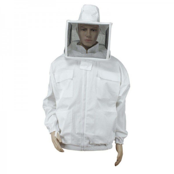 100% COTTON BEEKEEPING JACKET WITH SQUARE VEIL