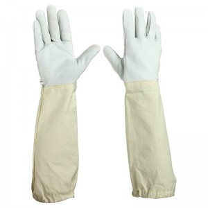 BEEKEEPING LEATHER GLOVE WITH POLY/COTTON GAUNTLET