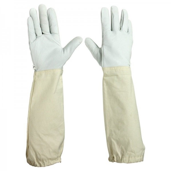 BEEKEEPING LEATHER GLOVE WITH 100% COTTON GAUNTLET