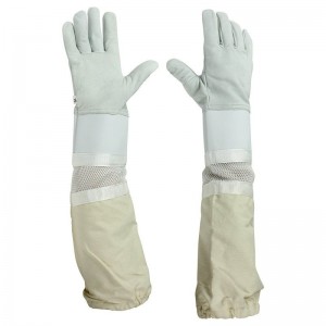 BEEKEEPING VENTILATED LEATHER GLOVE WITH POLY/COTTON GAUNTLET