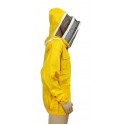 POLY/COTTON BEEKEEPING JACKET WITH FENCING VEIL YELLOW